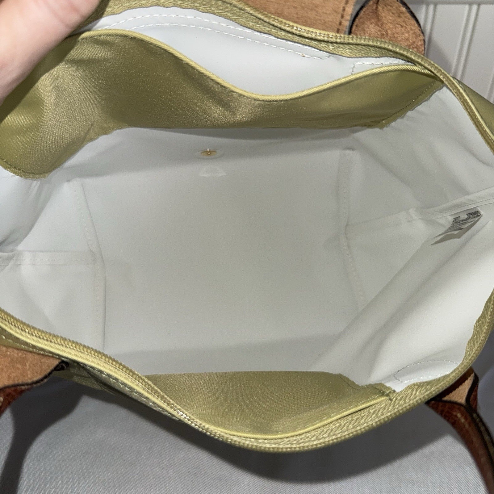 Long champ Pistachio Green Medium Nylon Tote Bag Handbag